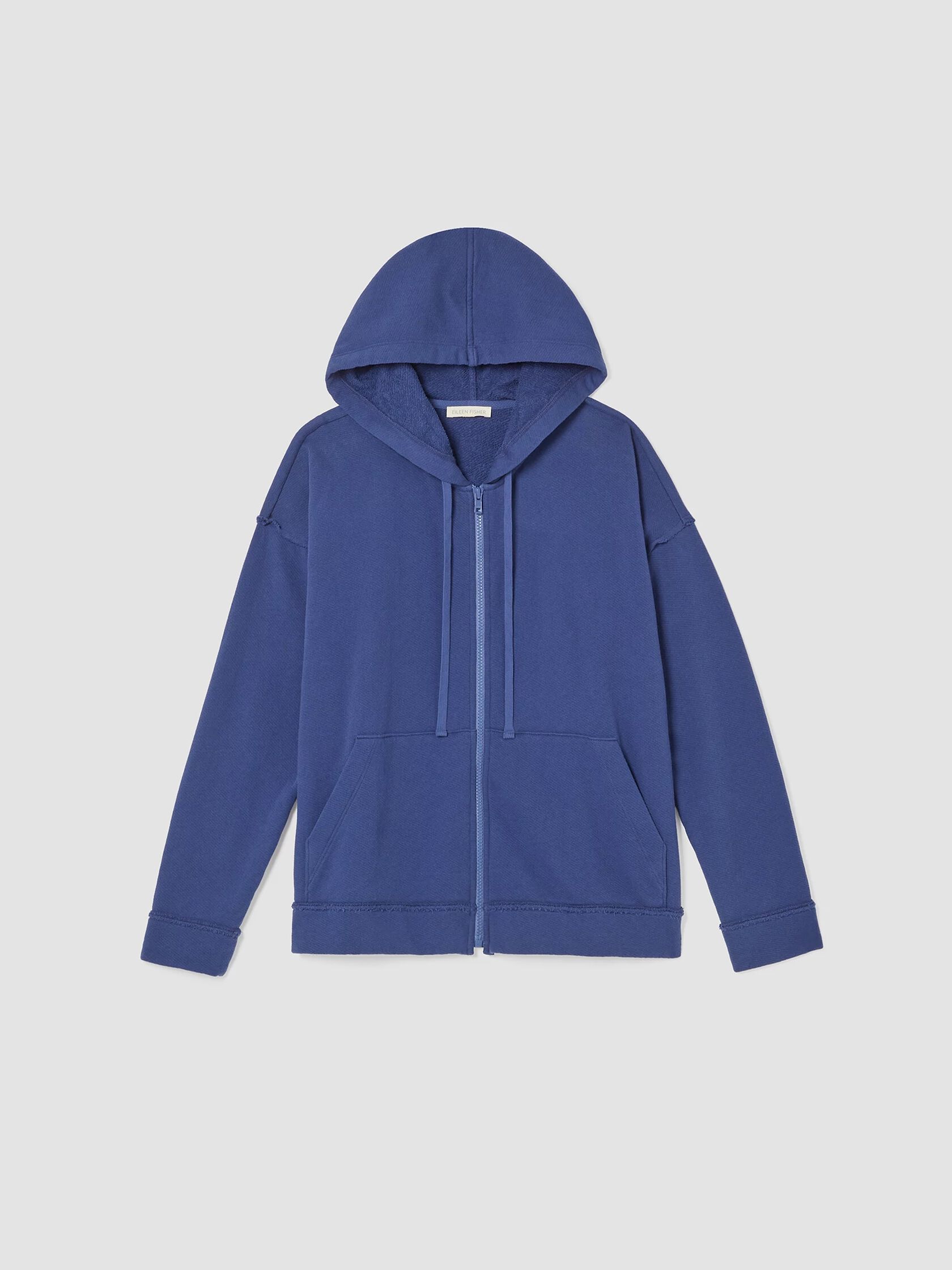 Lightweight Organic Cotton Terry Hooded Top