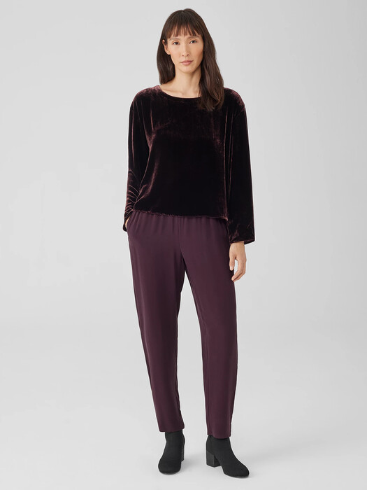 Velvet Ballet Neck Box-Top