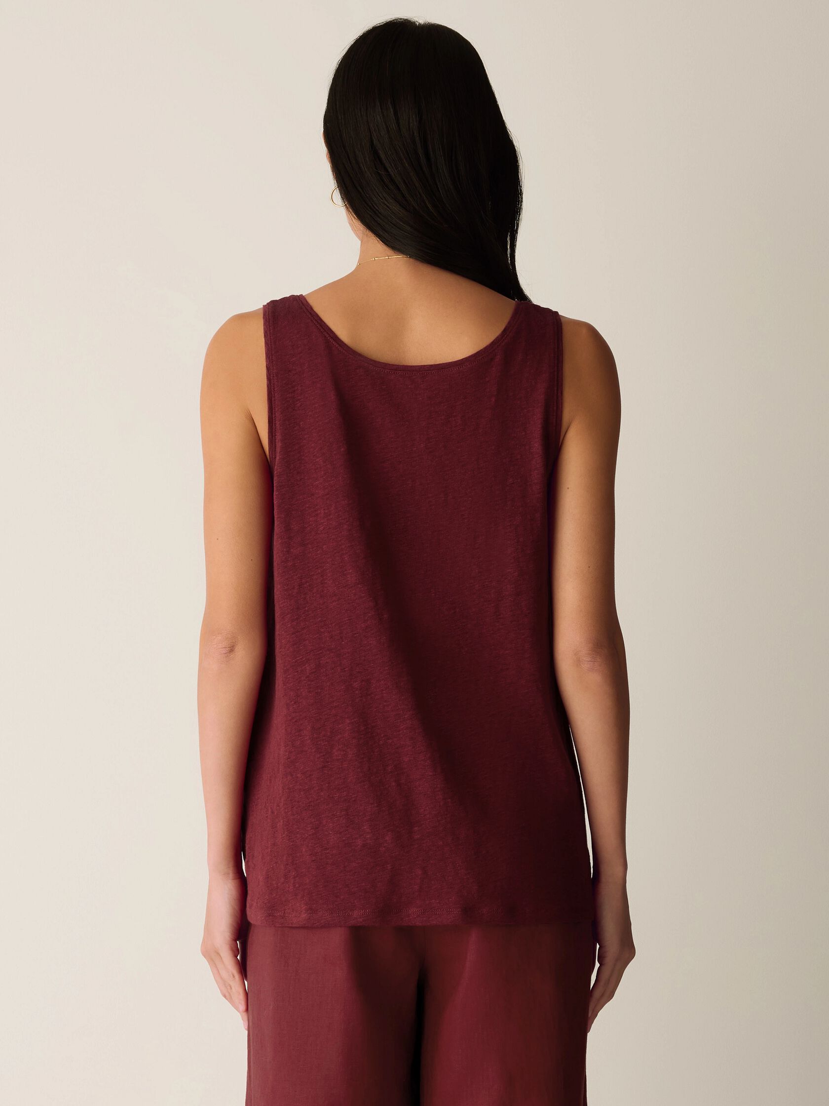 Organic Linen Jersey Scoop Neck Tank