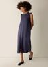 Pima Cotton Stretch Jersey Crew Neck Dress