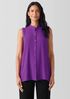 Silk Georgette Crepe Sleeveless Shirt