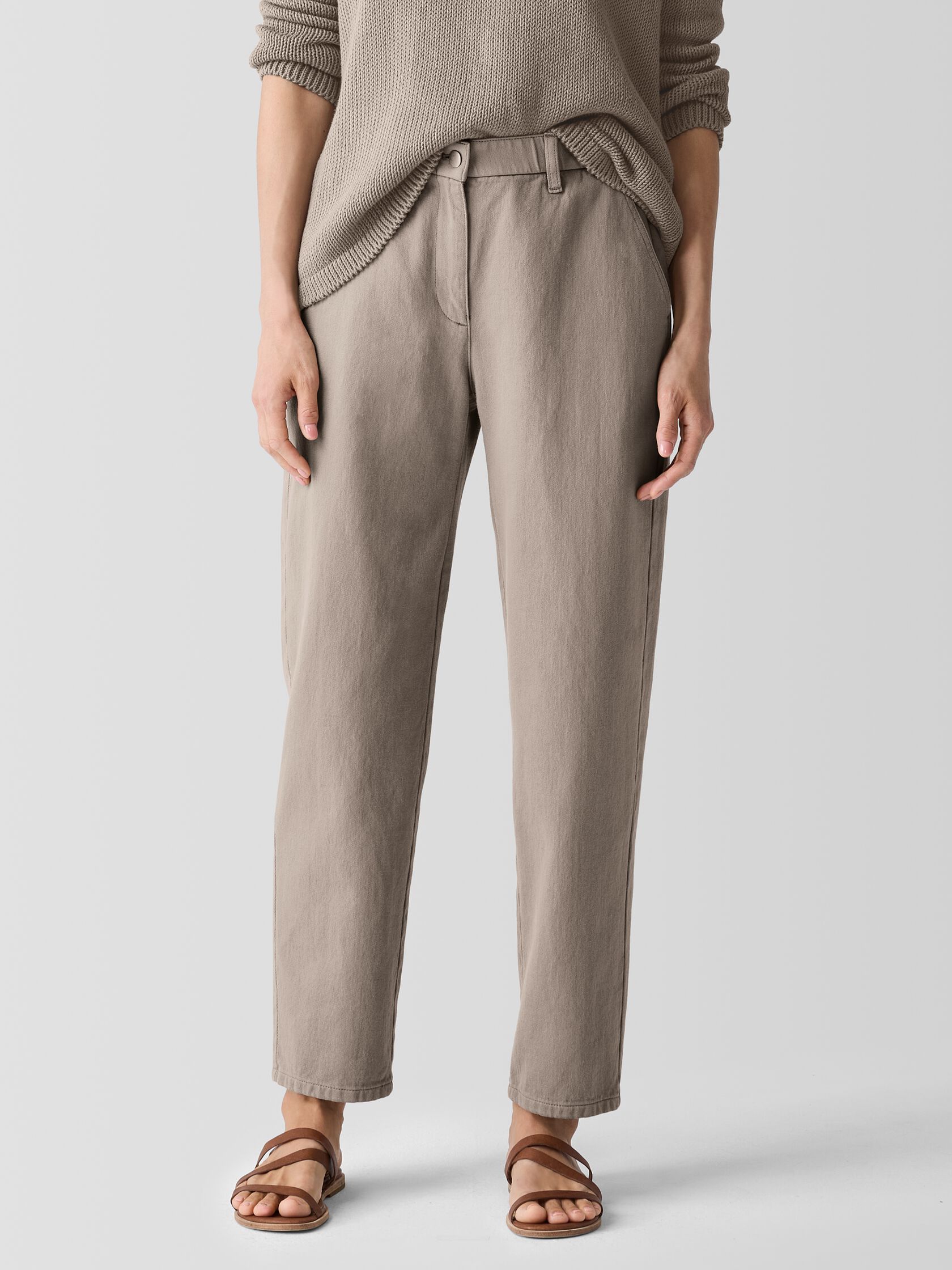 Garment-Dyed Utility Organic Cotton Tapered Pant