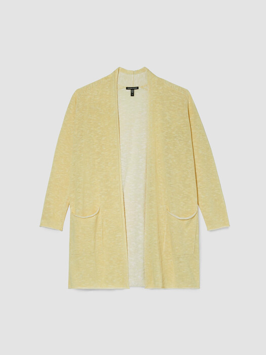 Organic Cotton Linen Slub Long Cardigan