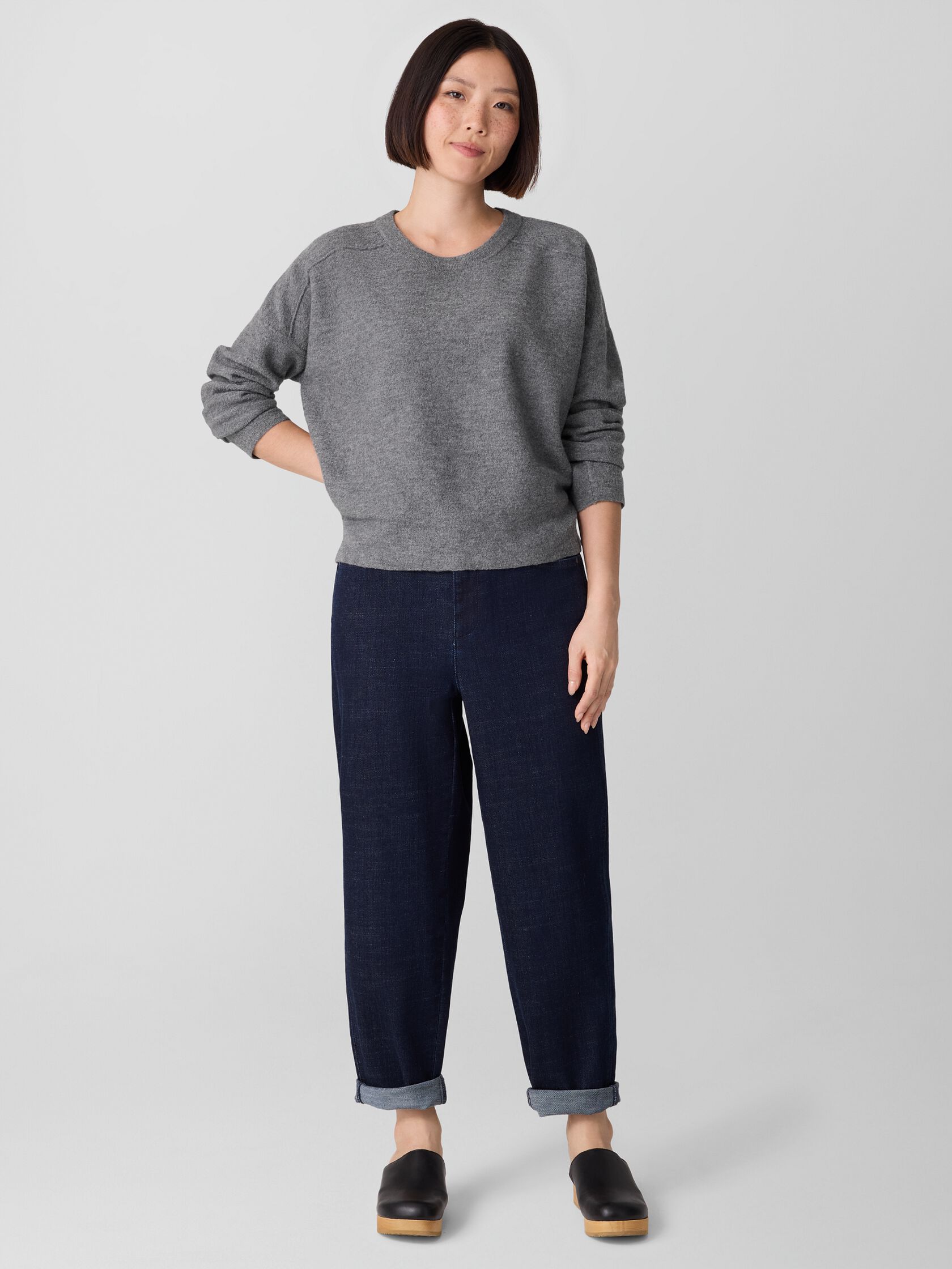 Cotton Stretch Denim Lantern Jean