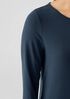 Stretch Jersey Knit Jewel Neck Dress