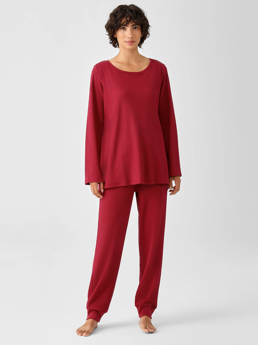 Cozy Organic Cotton Thermal Bateau Neck Top