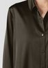 Stretch Silk Charmeuse Classic Collar Shirt