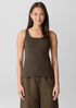 Organic Cotton Stretch Rib Scoop Neck Tank