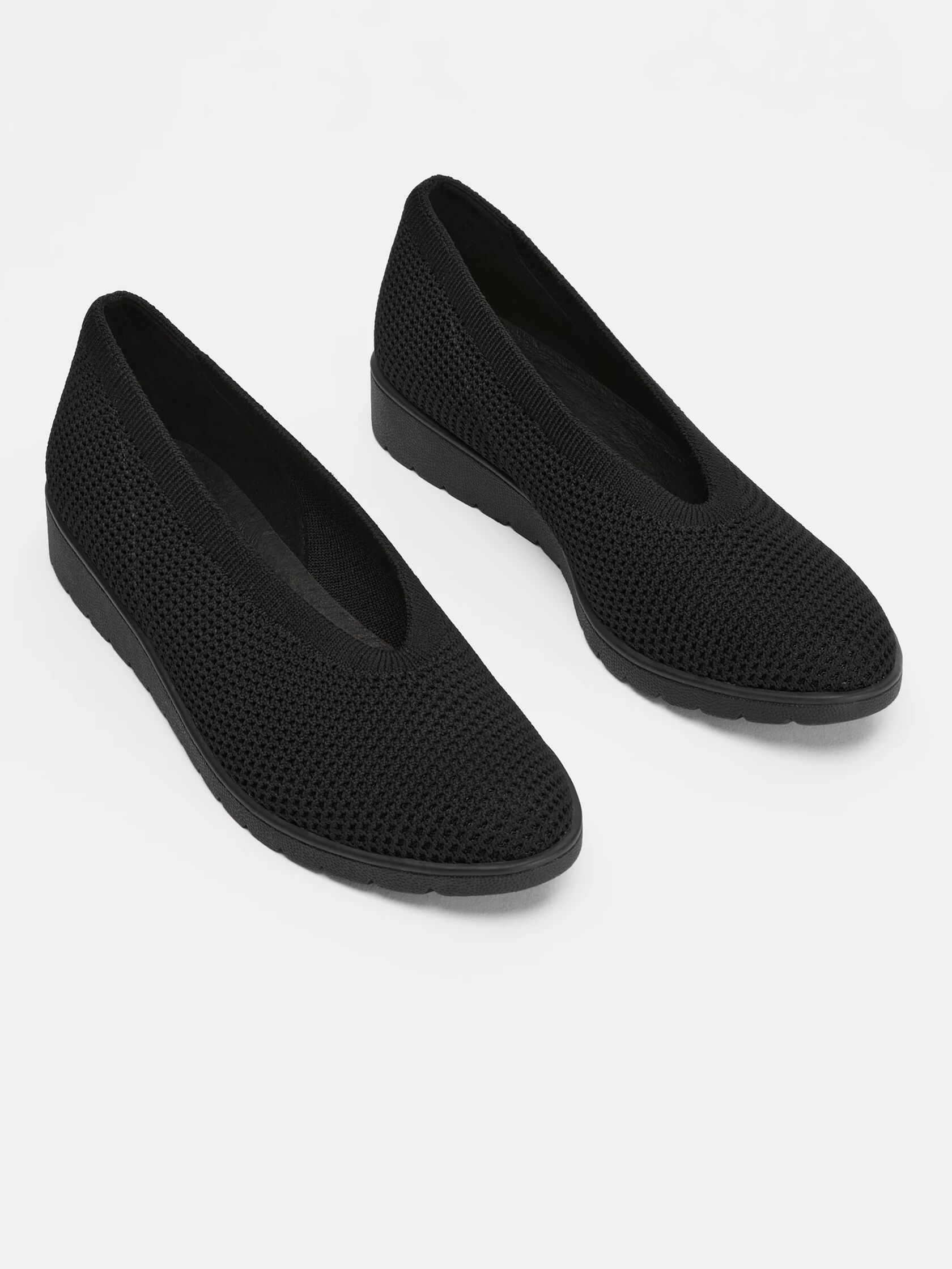 Heaven Stretch Knit Wedge Ballet Flat
