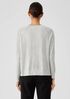 Fine Merino Jersey Crew Neck Top in Regenerative Wool