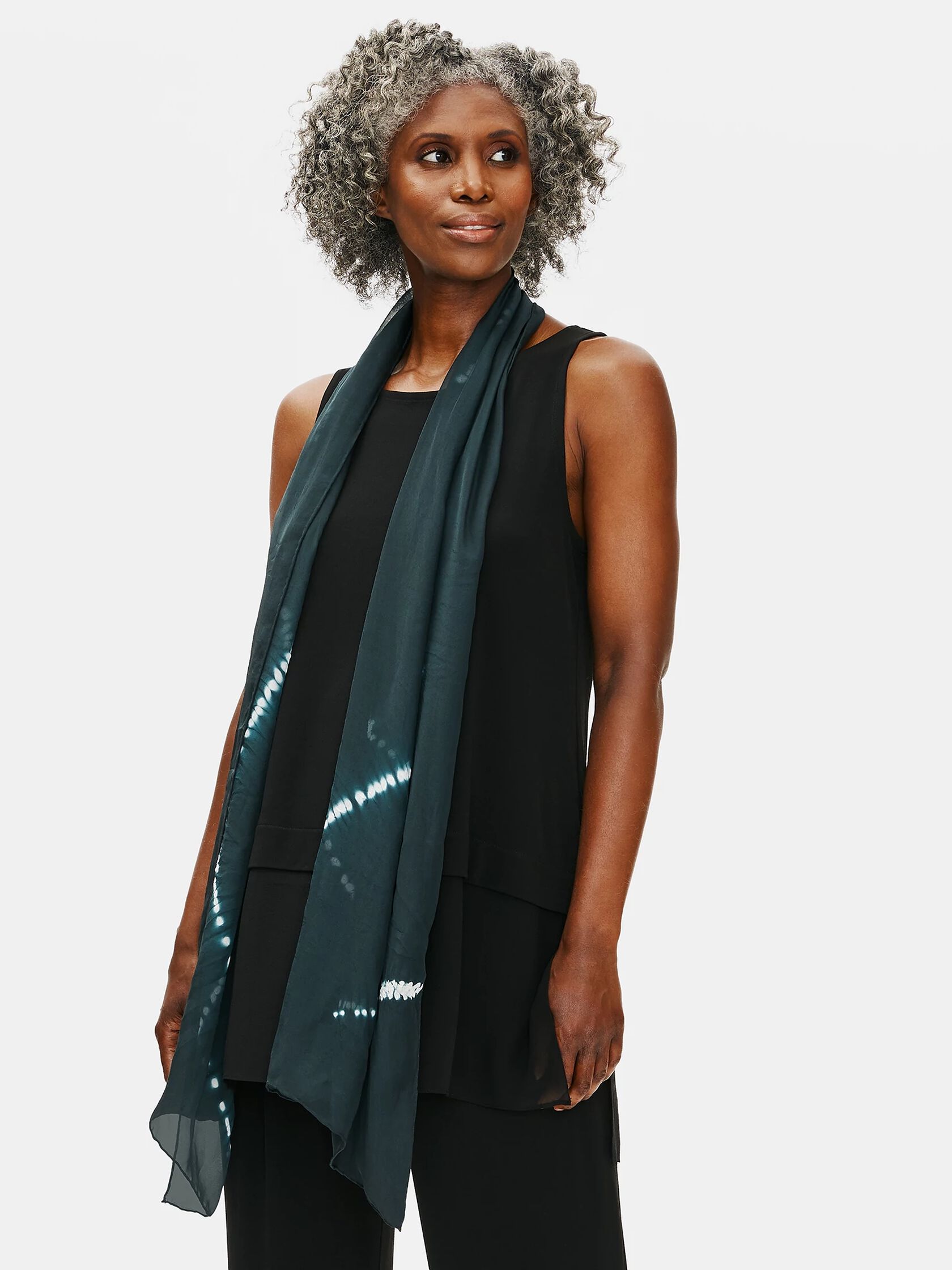 Silk Shibori Dash Scarf