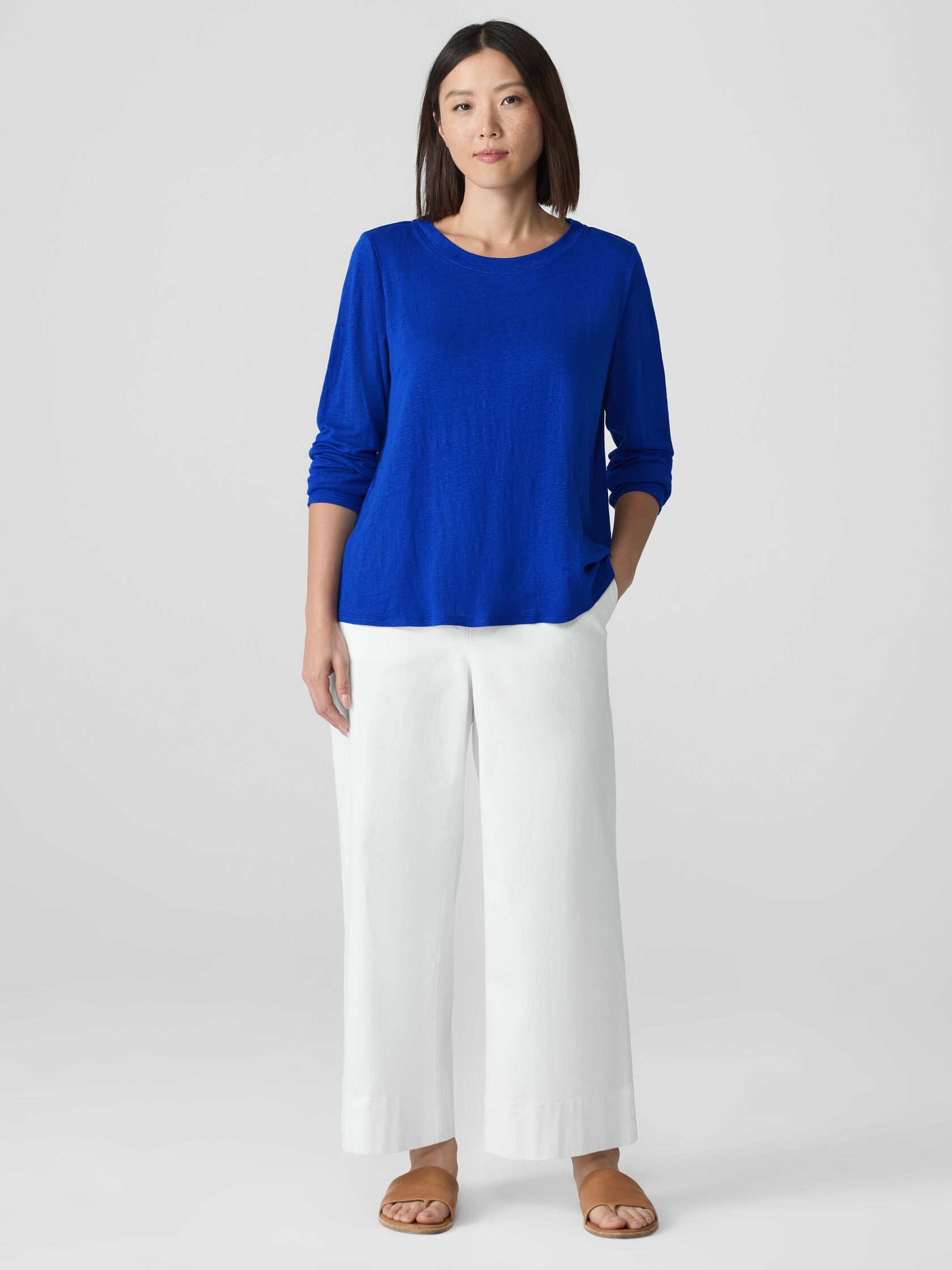 Organic Linen Jersey Long-Sleeve Tee