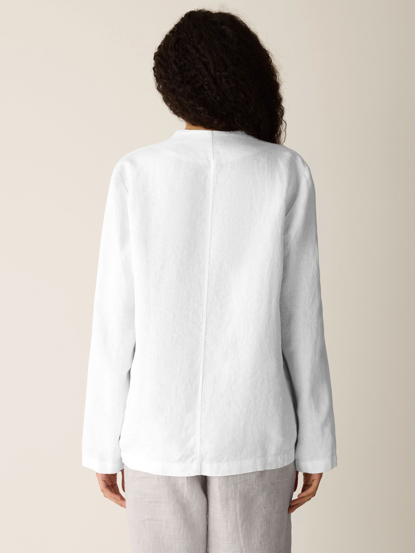 Heavy Organic Linen Angled Jacket