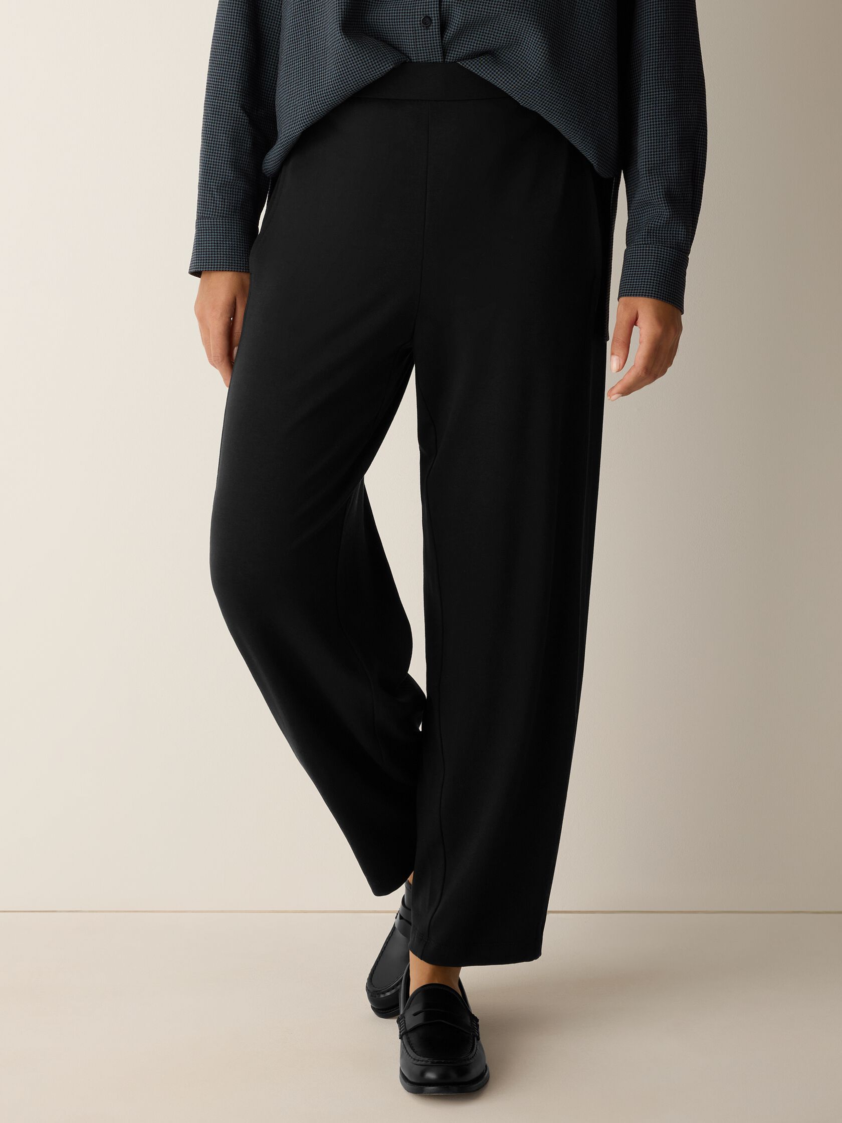 Stretch Jersey Knit Lantern Pant