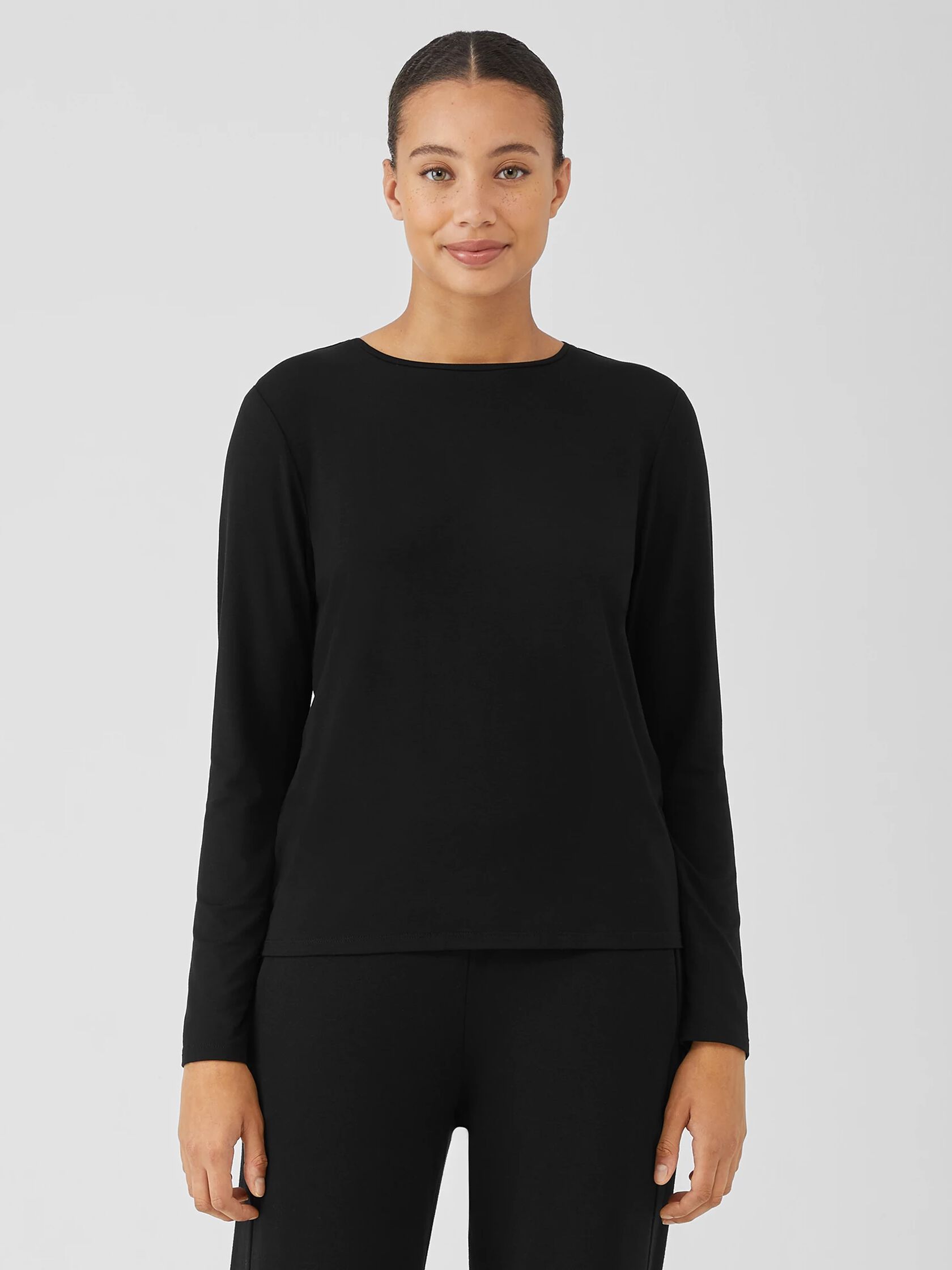 Fine Jersey Crew Neck Top
