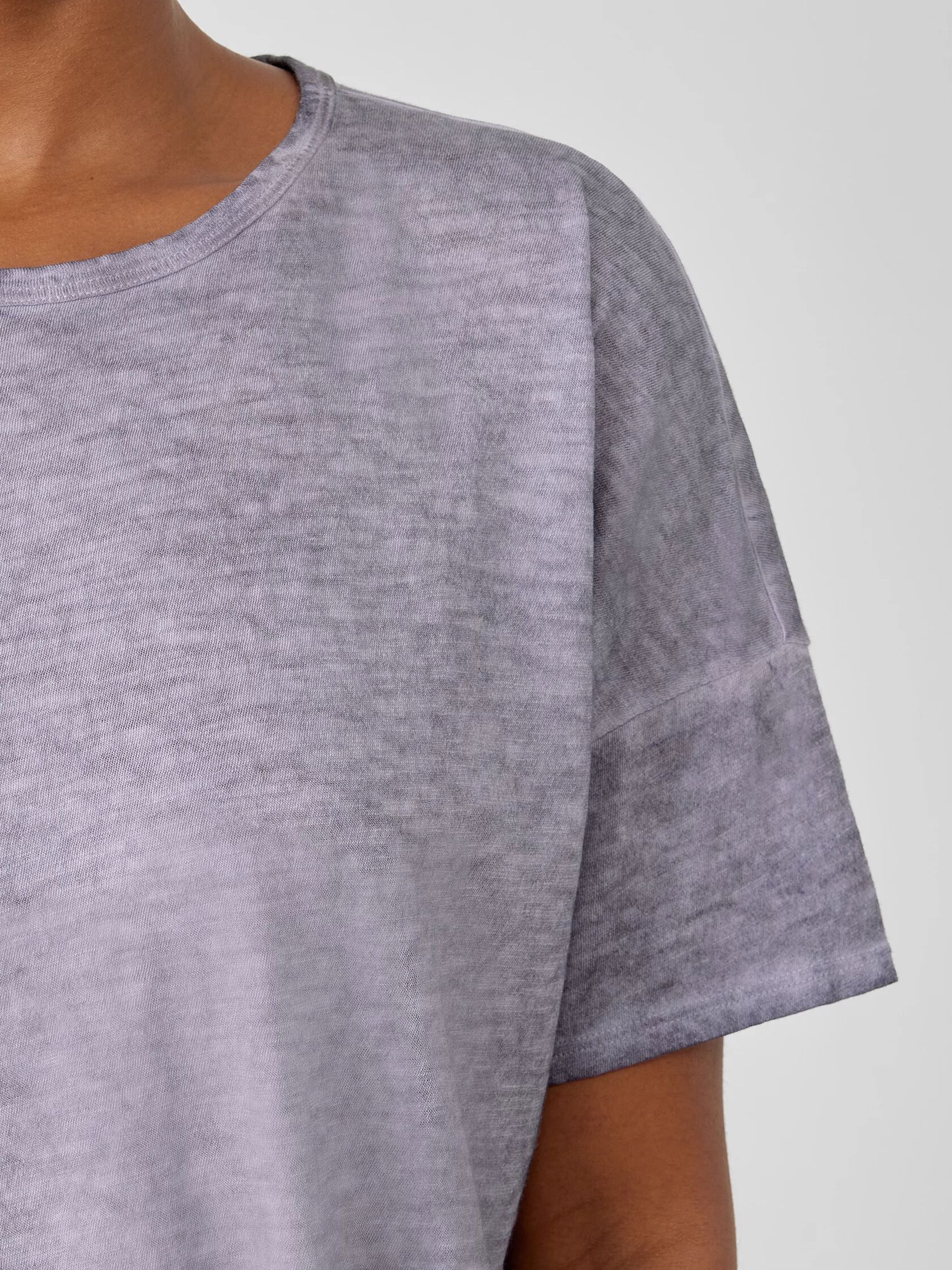 Organic Cotton Hazy Slub Crew Neck Tee