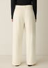 Stretch Wool Crepe Wide-Leg Trouser