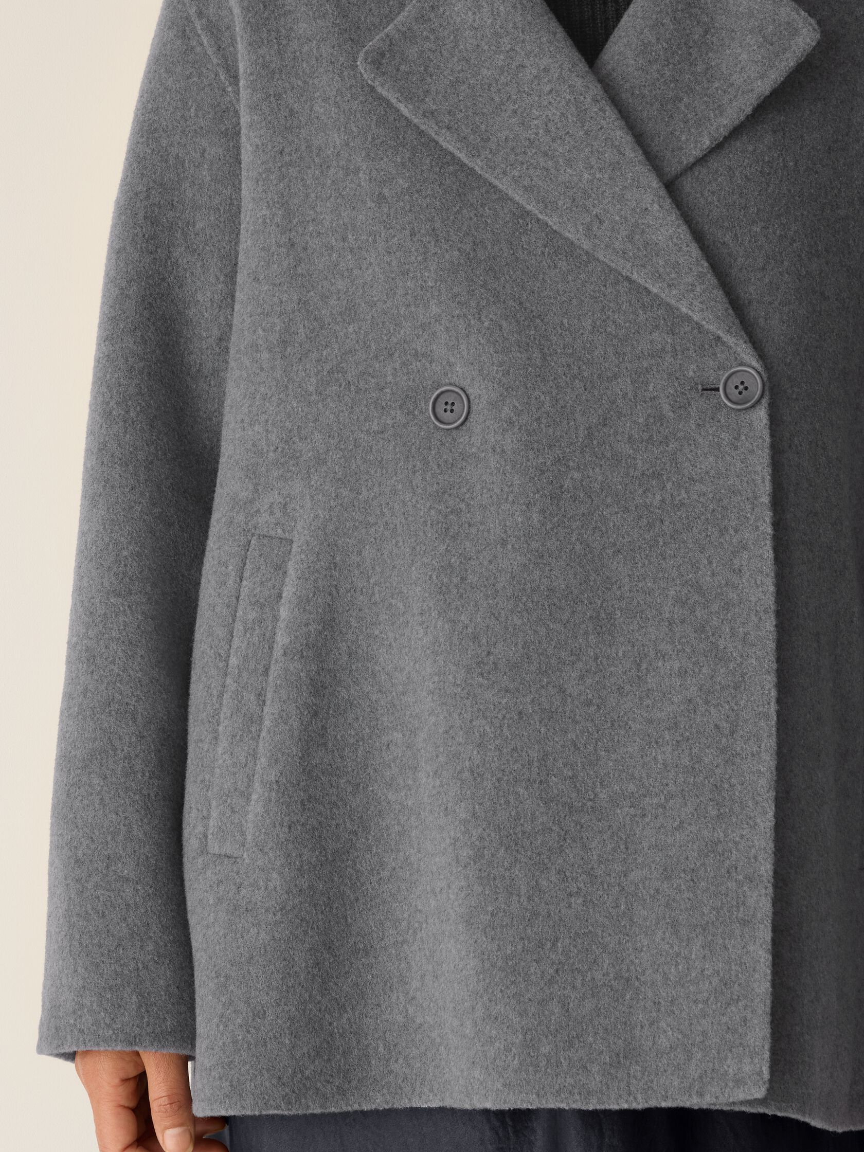 Doubleface Wool Cloud Short Coat