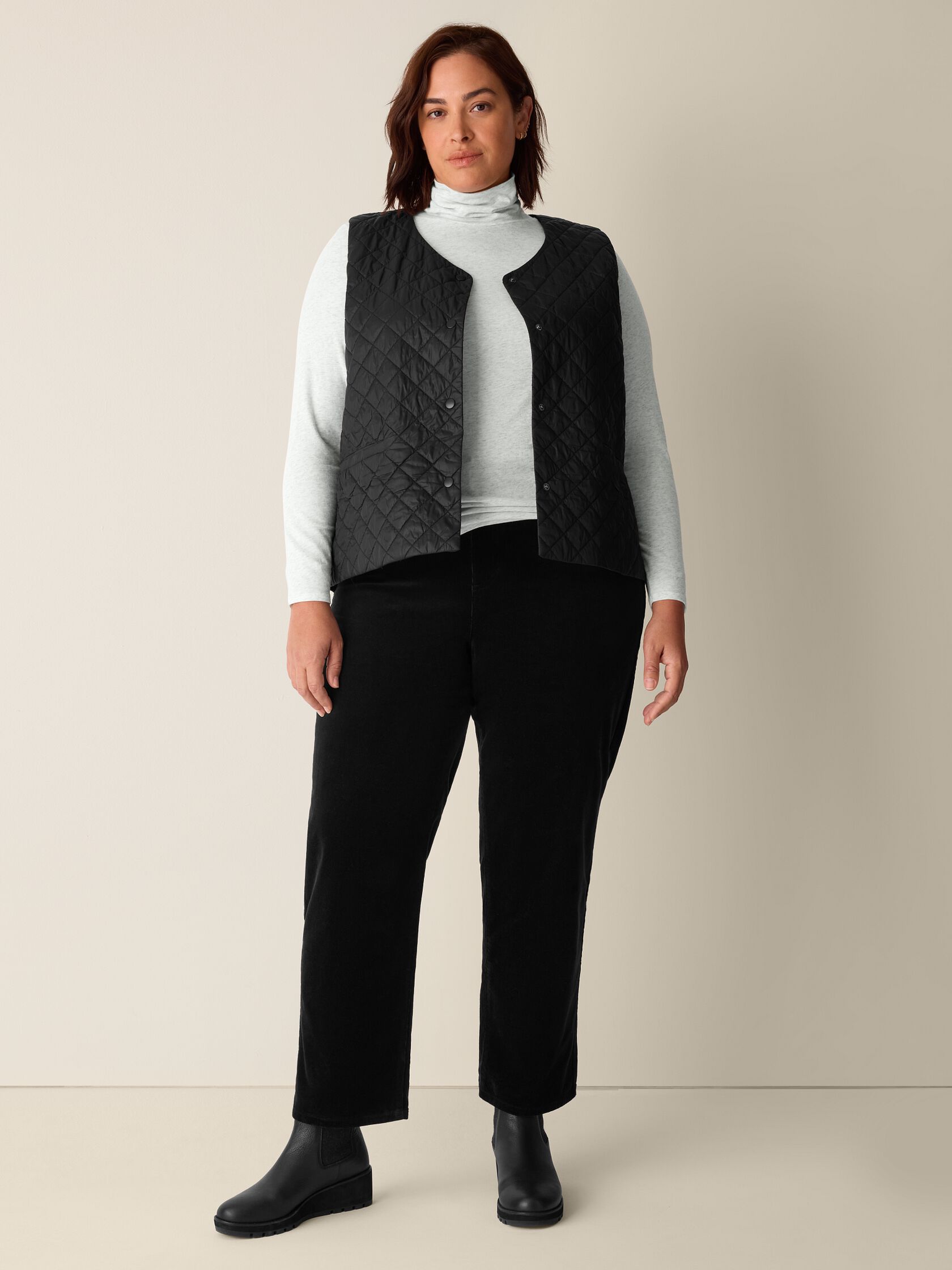 Mélange Sheer Cotton Blend Knit Turtleneck Top