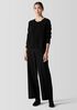 Washable Stretch Crepe Wide-Leg Pant