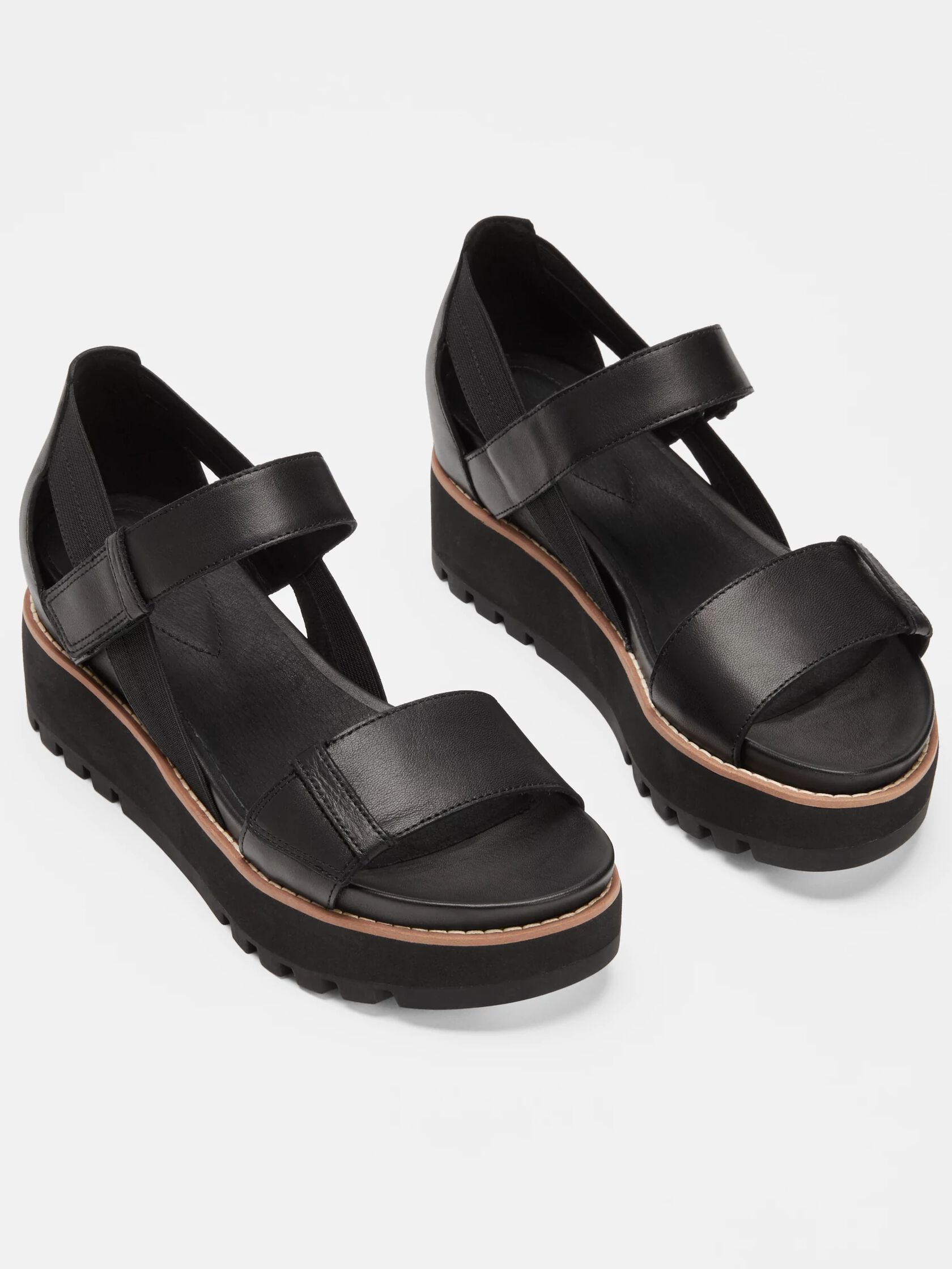 Luck Smooth Leather Wedge Sandal