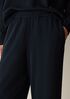 Garment-Dyed Organic Cotton Terry Wide-Leg Pant