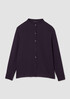 Silk Georgette Crepe Band Collar Top