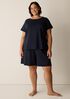 Organic Cotton Interlock Jewel Neck Sleep Tee
