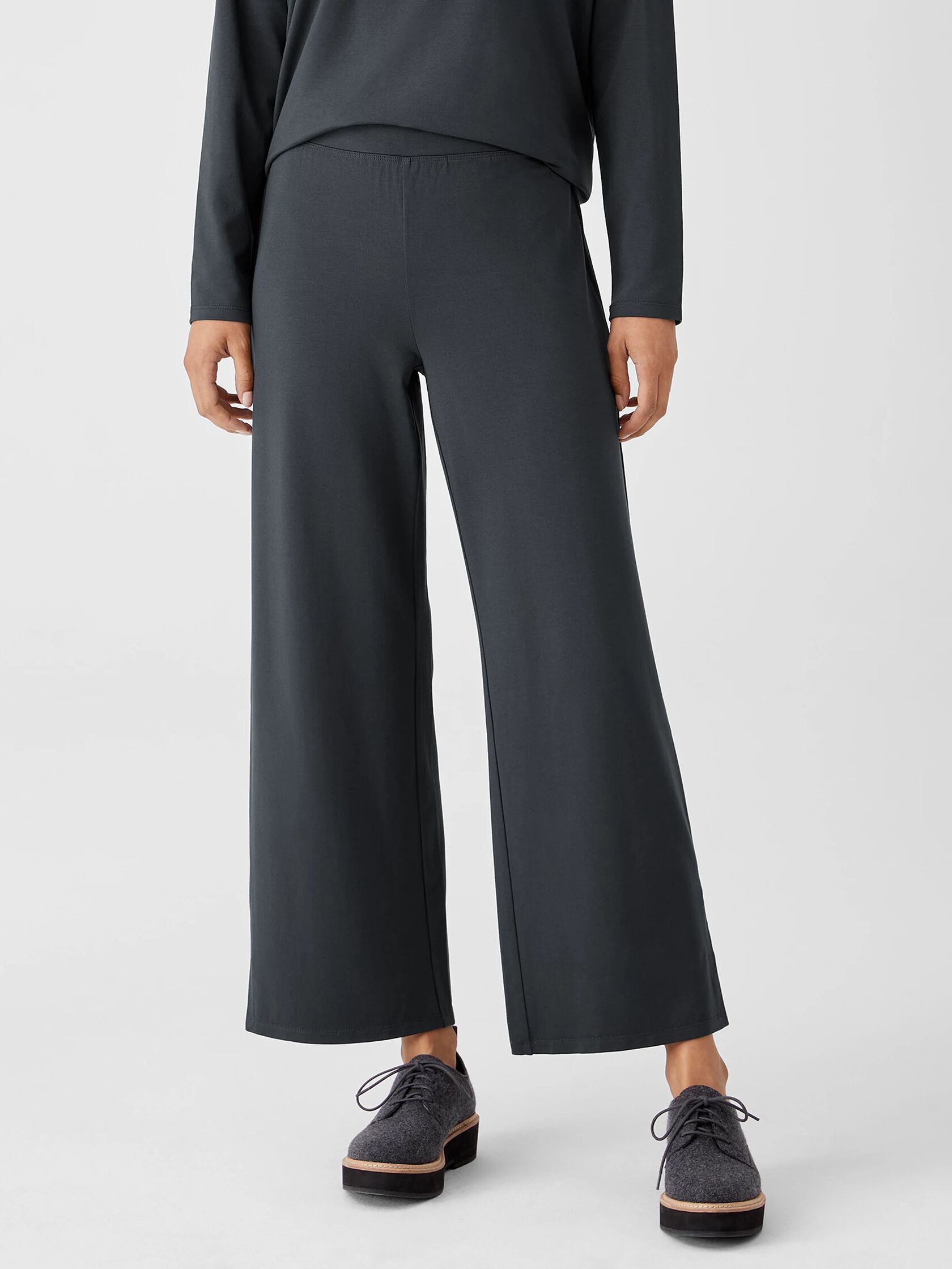 Stretch Jersey Knit Straight Pant