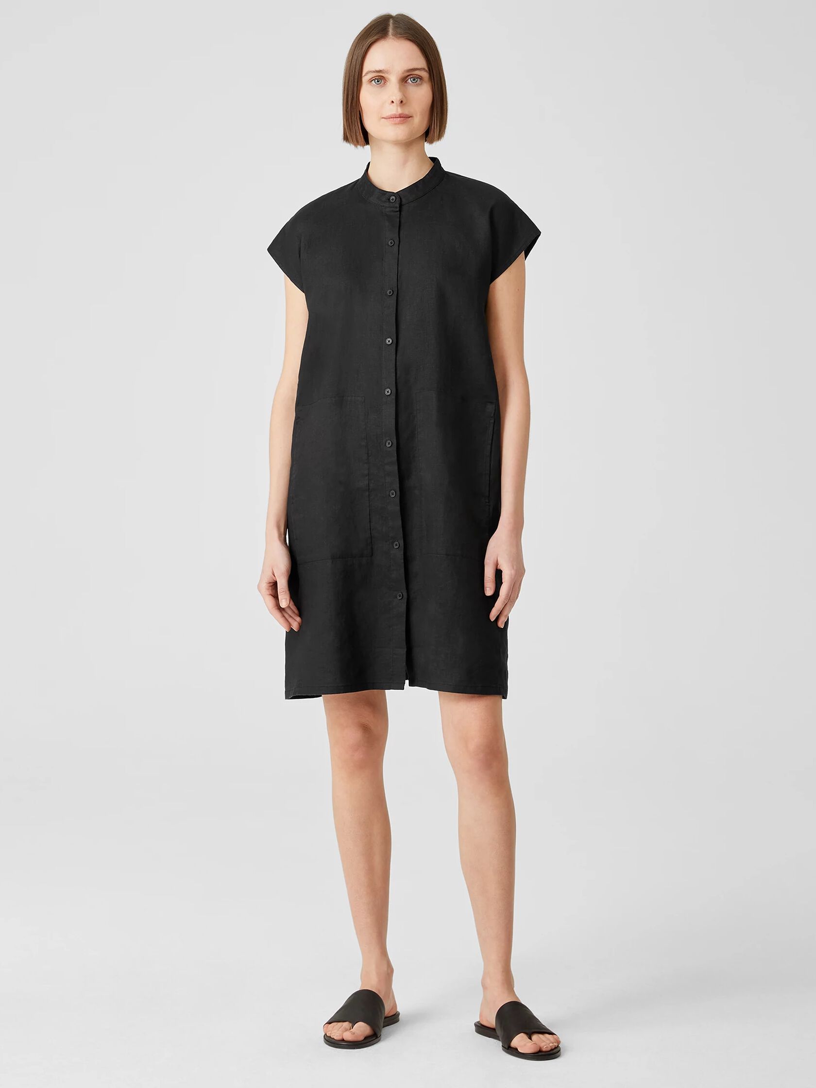 Organic Linen Shirtdress | EILEEN FISHER