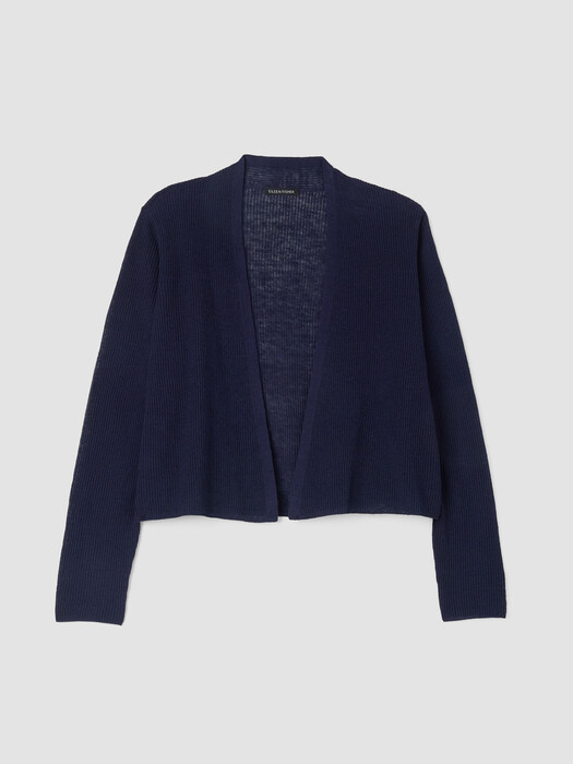 Organic Linen Cotton Cropped Cardigan