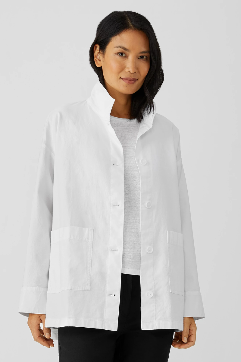 Organic Cotton Hemp Stand Collar Jacket