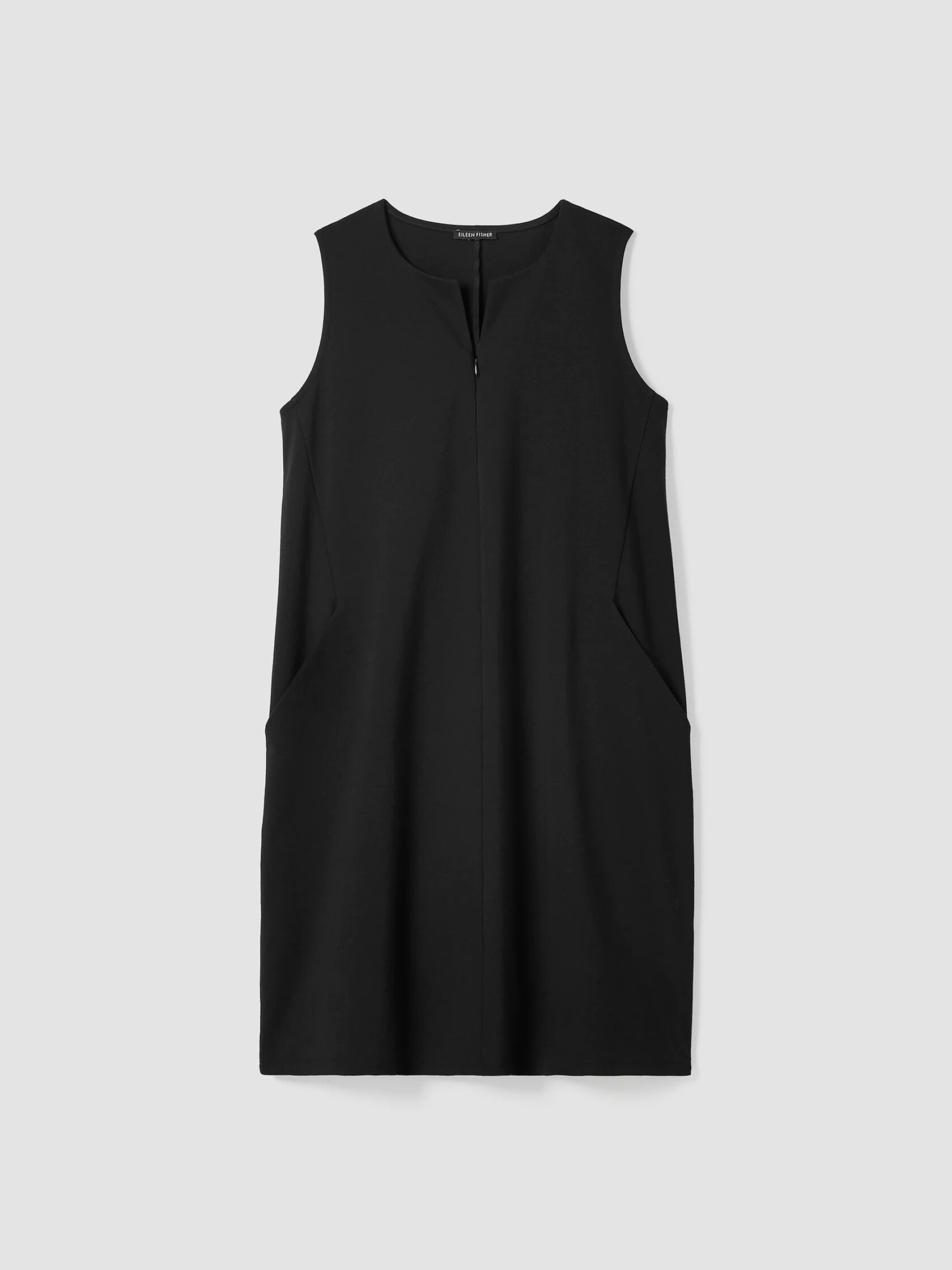 Cotton Blend Ponte Zip-Up Dress