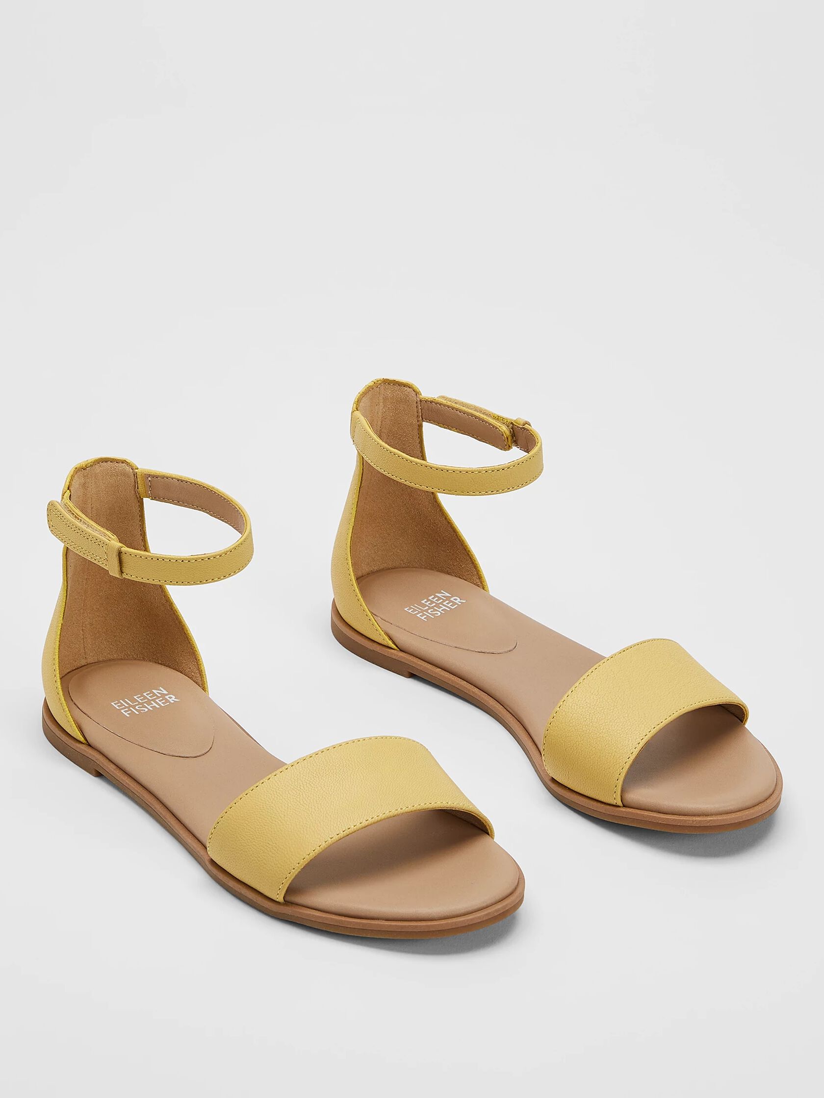 Razz Tumbled Leather Ankle-Strap Sandal