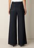 Cotton Indigo Knit Denim Wide-Leg Pant