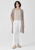 Organic Linen Délavé Long Cardigan