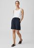 Puckered Organic Linen Shorts