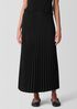 Woven Wool Silk A-Line Skirt