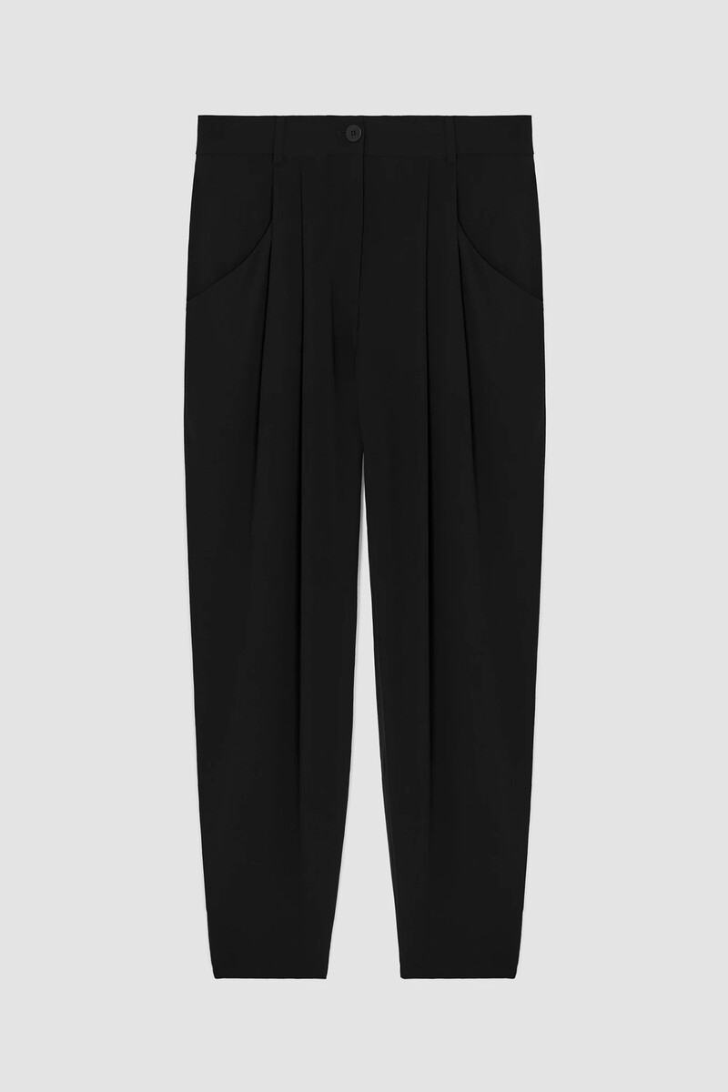 Silk Georgette Crepe Carrot Pant Silk Georgette Crepe Carrot Pant