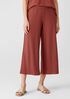Textured Stretch Rib Wide-Leg Pant
