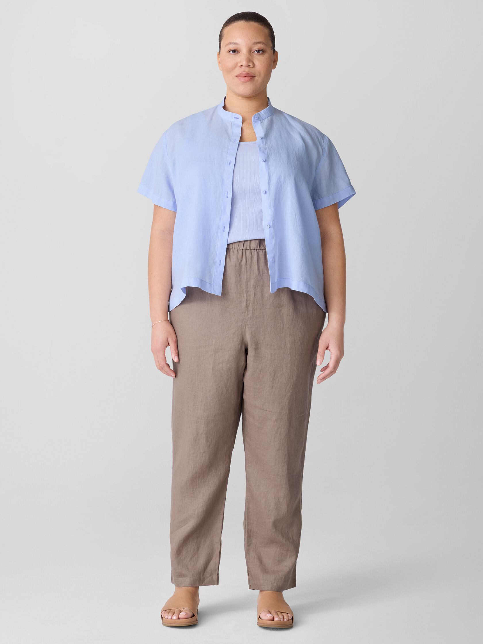 Organic Cotton Stretch Rib Slim Tank