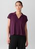 Fine Jersey Split Neck Top