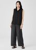 Puckered Organic Linen Wide-Leg Pant