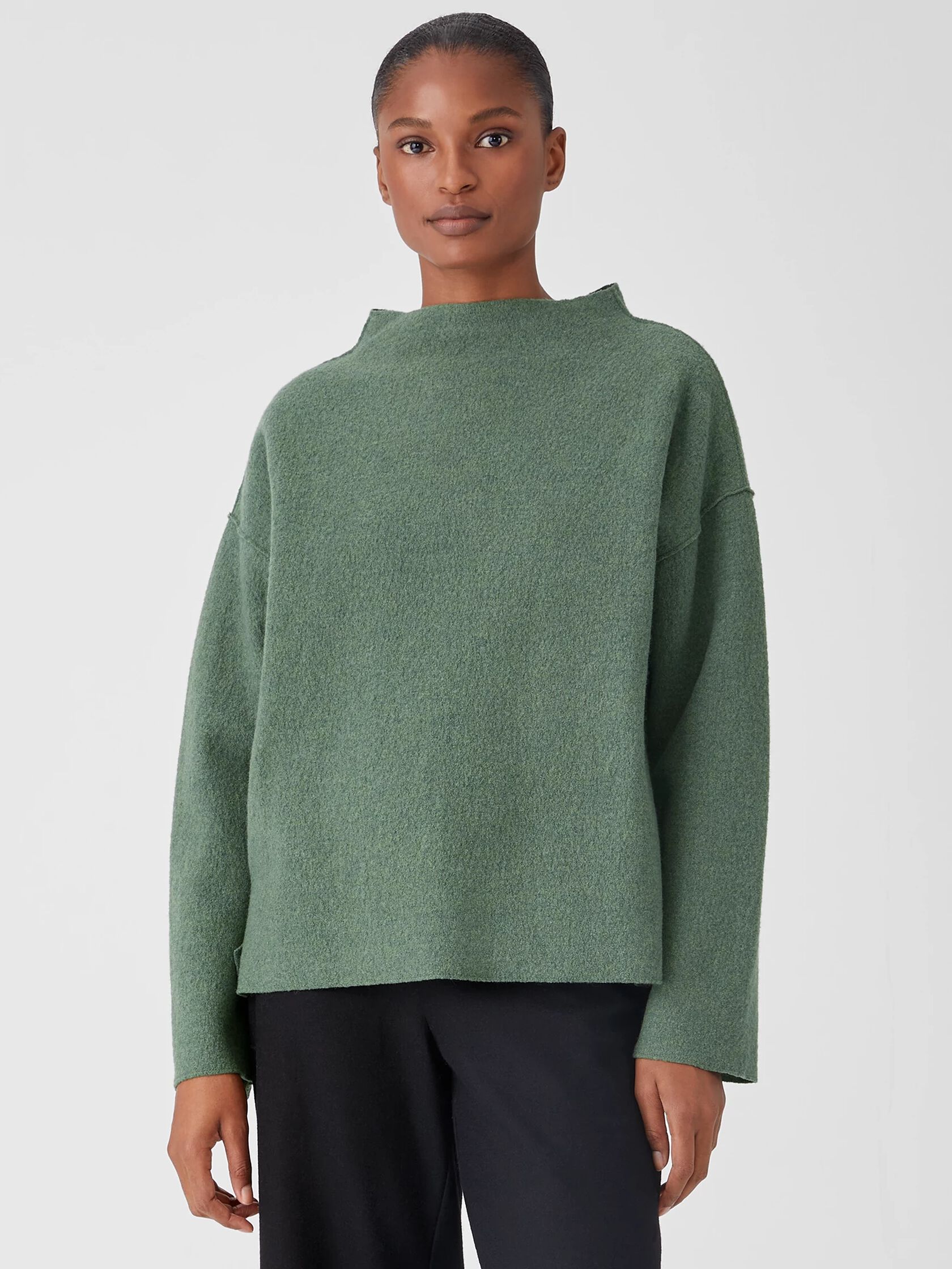 Optimistisch zakdoek exegese Lightweight Boiled Wool Box-Top in Responsible Wool | EILEEN FISHER
