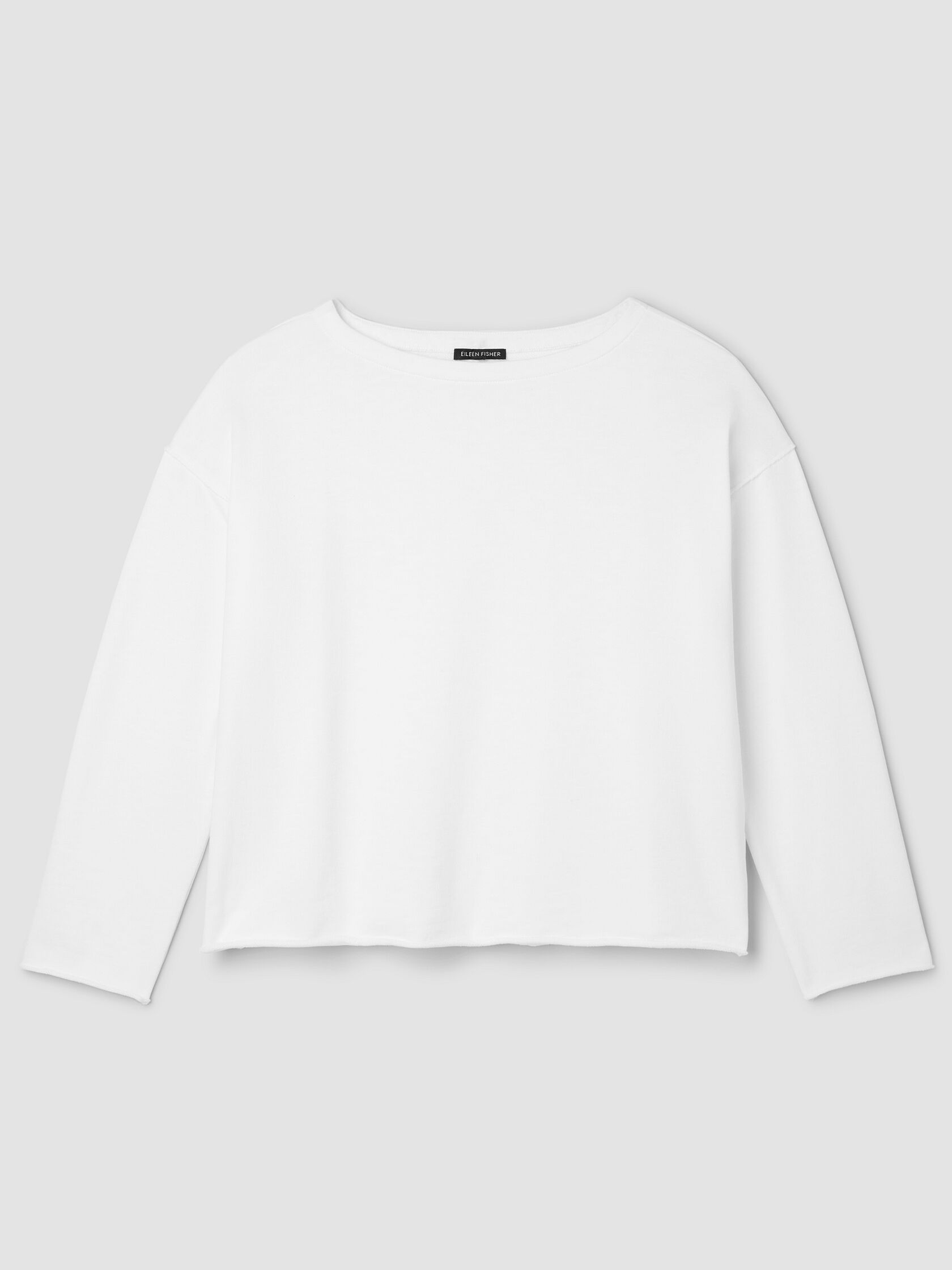 Garment-Dyed Organic Cotton Terry Bateau Neck Box-Top