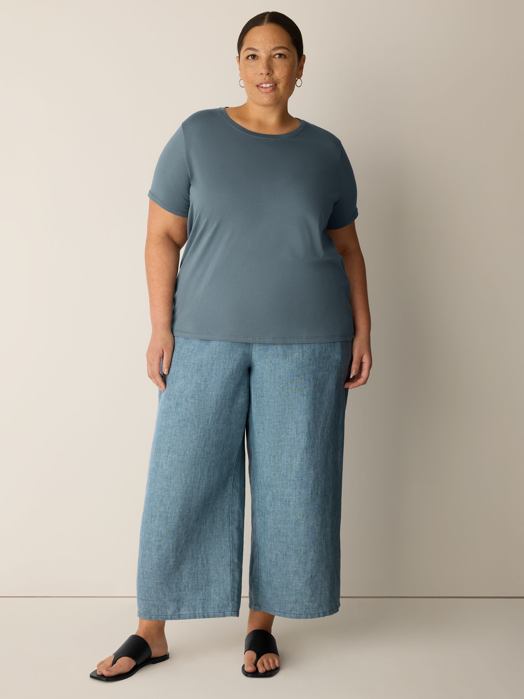 Organic Pima Cotton Jersey Round Neck Tee