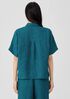 Washed Organic Linen Delave Short-Sleeve Shirt