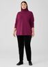 Cotton and Recycled Cashmere Turtleneck Long Top