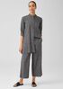 Hemp Organic Cotton Grid Wide-Leg Pant