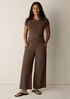 Organic Cotton Pucker Wide-Leg Pant